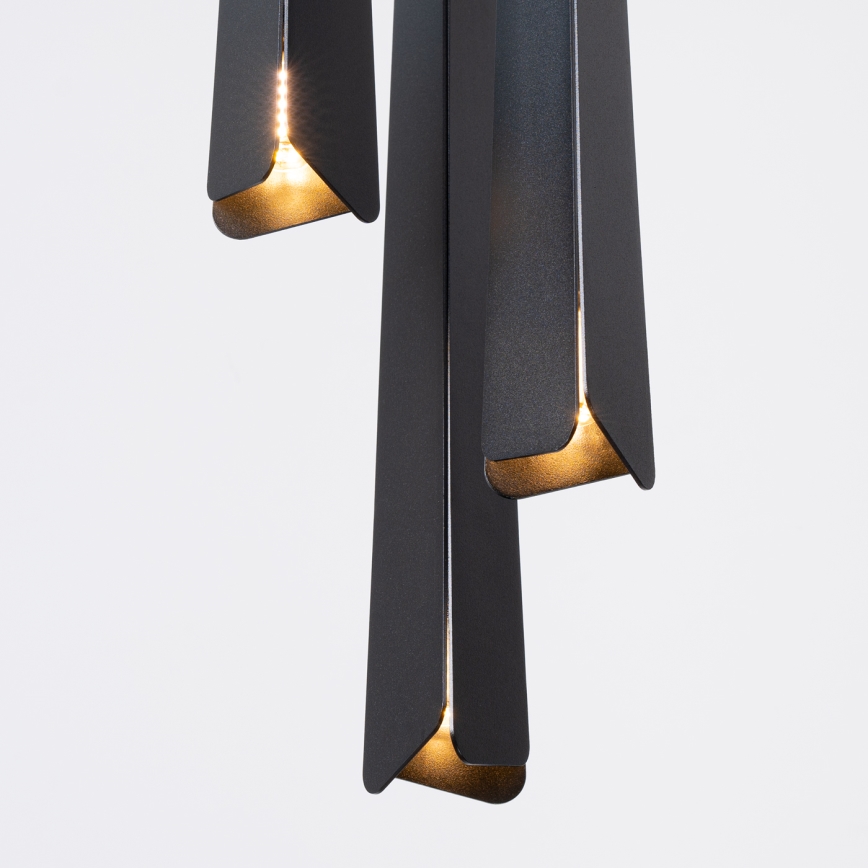 Candeeiro suspenso PRYSM 3xG9/8W/230V preto