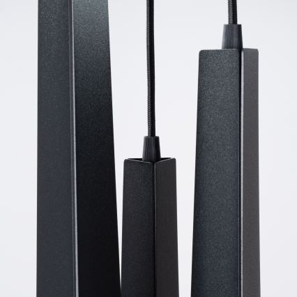 Candeeiro suspenso PRYSM 3xG9/8W/230V preto