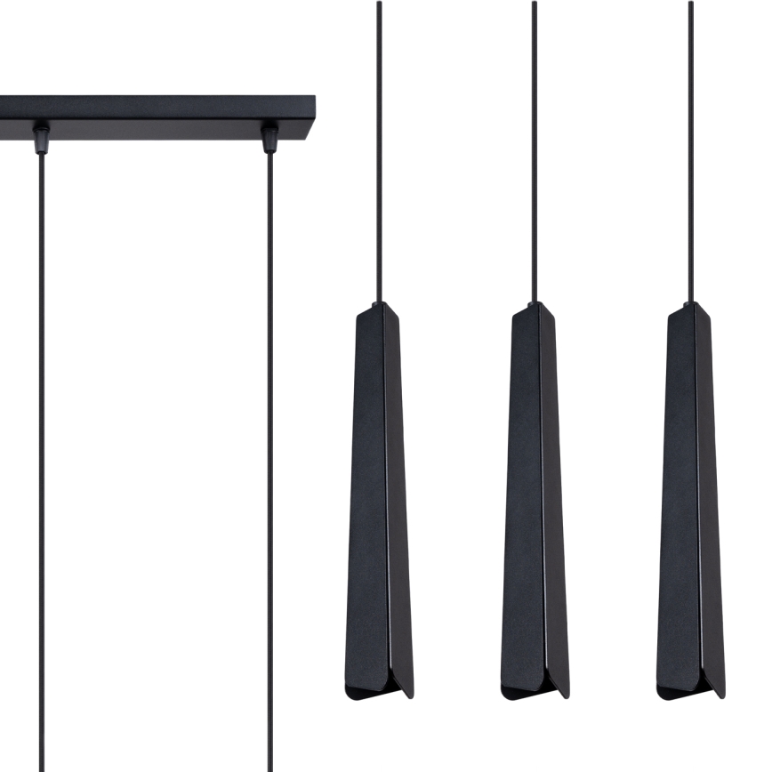 Candeeiro suspenso PRYSM 3xG9/8W/230V preto
