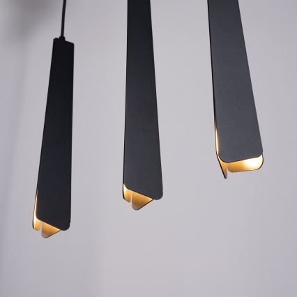 Candeeiro suspenso PRYSM 3xG9/8W/230V preto