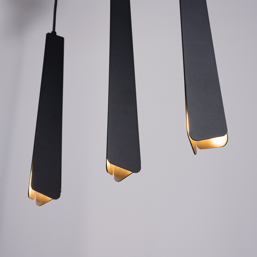Candeeiro suspenso PRYSM 3xG9/8W/230V preto