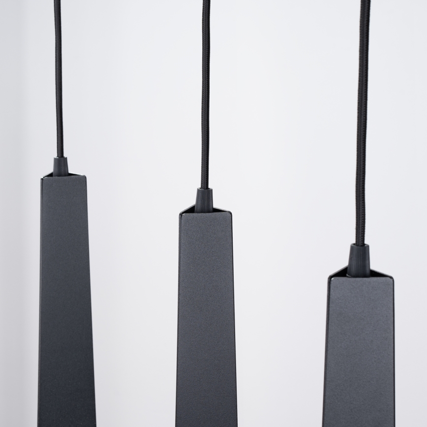 Candeeiro suspenso PRYSM 3xG9/8W/230V preto