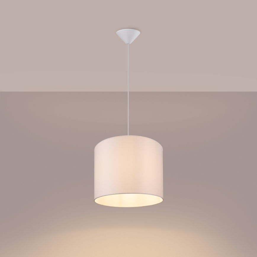 Candeeiro suspenso NOVA 1xE27/15W/230V diâmetro 30 cm branco