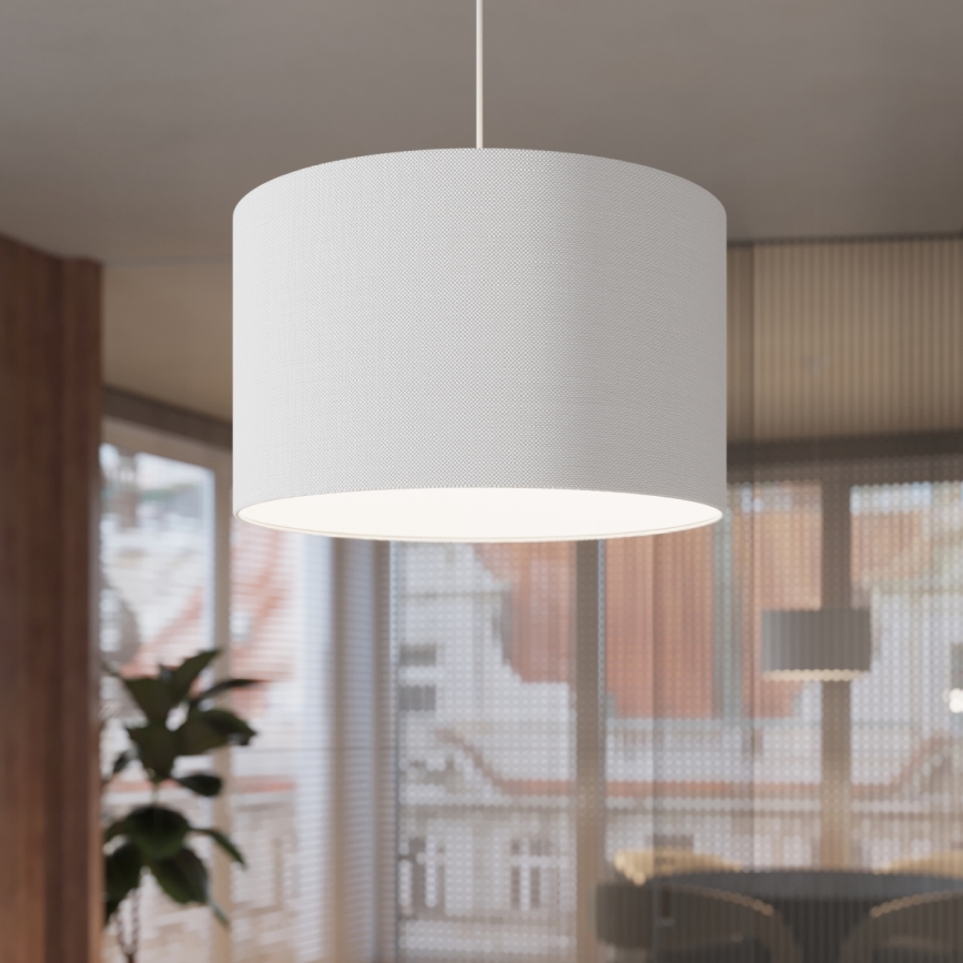 Candeeiro suspenso NOVA 1xE27/15W/230V diâmetro 30 cm branco