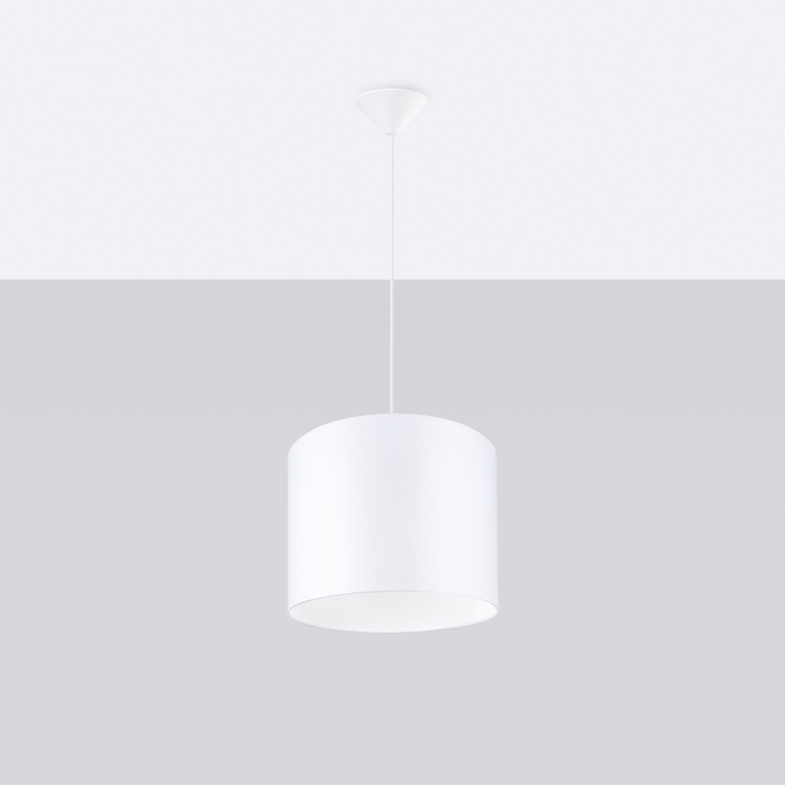 Candeeiro suspenso NOVA 1xE27/15W/230V diâmetro 30 cm branco