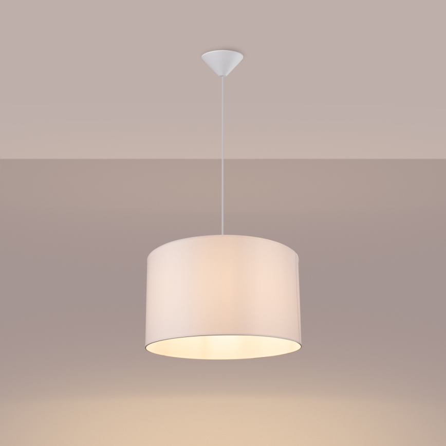 Candeeiro suspenso NOVA 1xE27/15W/230V diâmetro 40 cm branco