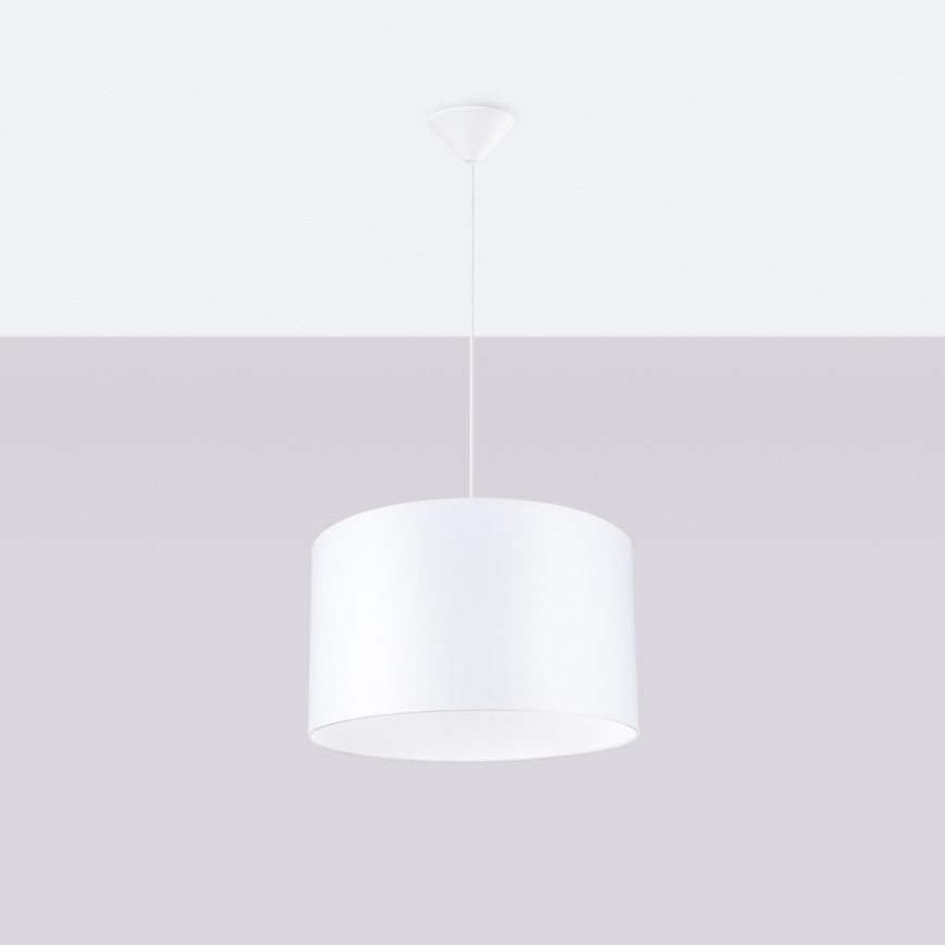 Candeeiro suspenso NOVA 1xE27/15W/230V diâmetro 40 cm branco