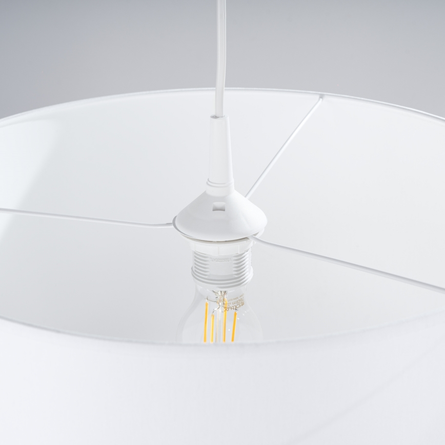 Candeeiro suspenso NOVA 1xE27/15W/230V diâmetro 40 cm branco