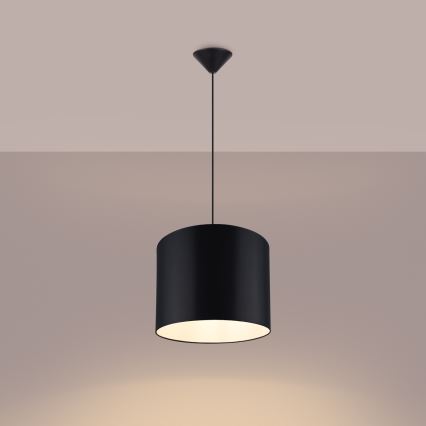 Candeeiro suspenso NOVA 1xE27/15W/230V diâmetro 30 cm preto