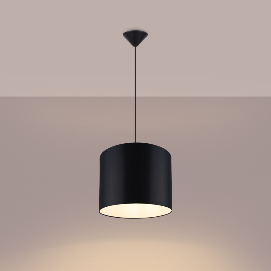 Candeeiro suspenso NOVA 1xE27/15W/230V diâmetro 30 cm preto