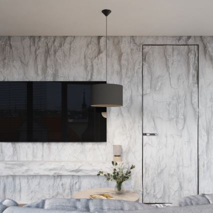 Candeeiro suspenso NOVA 1xE27/15W/230V diâmetro 30 cm preto