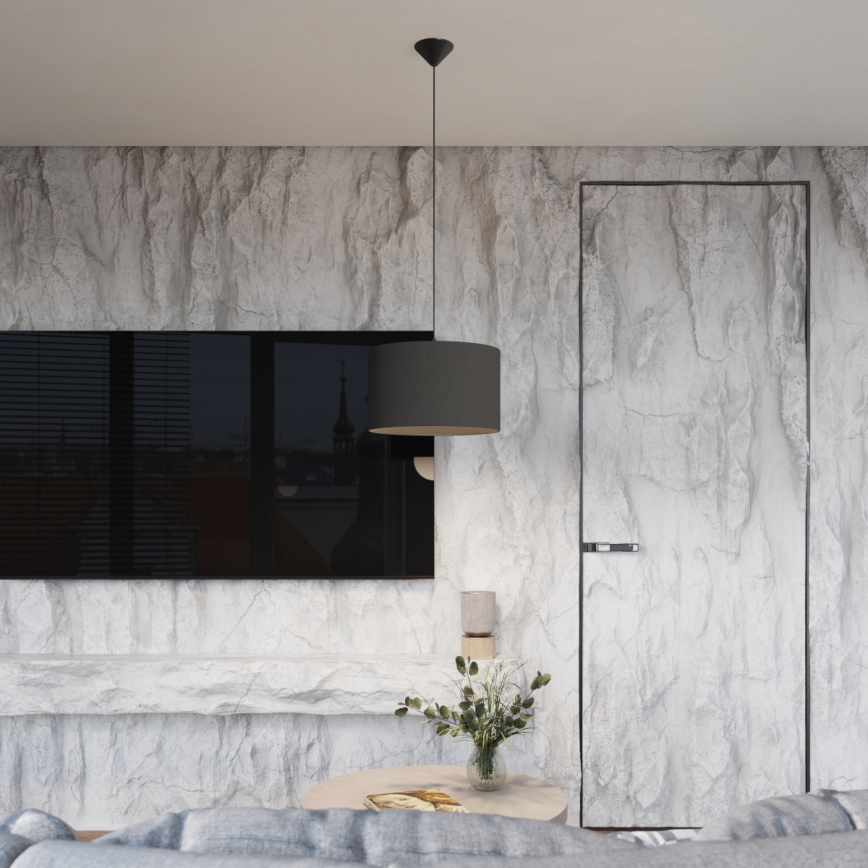 Candeeiro suspenso NOVA 1xE27/15W/230V diâmetro 30 cm preto