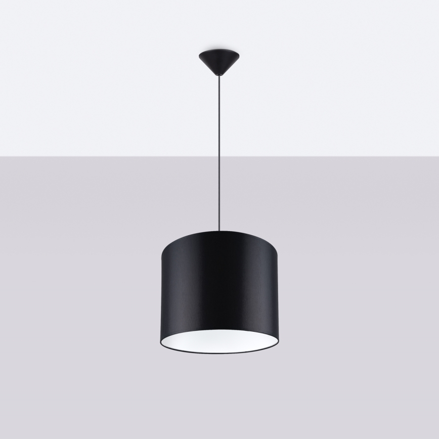 Candeeiro suspenso NOVA 1xE27/15W/230V diâmetro 30 cm preto