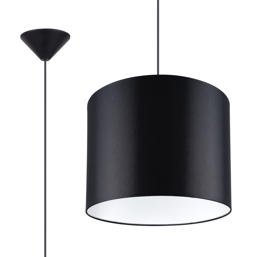 Candeeiro suspenso NOVA 1xE27/15W/230V diâmetro 30 cm preto