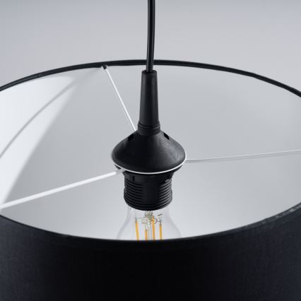 Candeeiro suspenso NOVA 1xE27/15W/230V diâmetro 30 cm preto