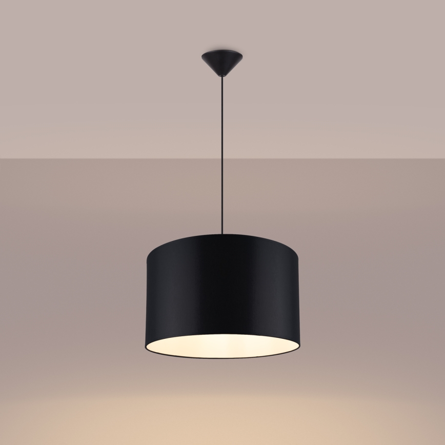 Candeeiro suspenso NOVA 1xE27/15W/230V diâmetro 40 cm preto
