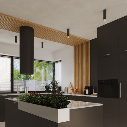 Foco NERO 1xGU10/10W/230V 22,5 cm preto/cromado brilhante