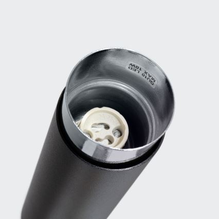 Foco NERO 1xGU10/10W/230V 22,5 cm preto/cromado brilhante