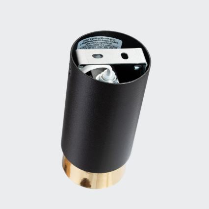 Foco NERO 1xGU10/10W/230V 12,5 cm preto/dourado