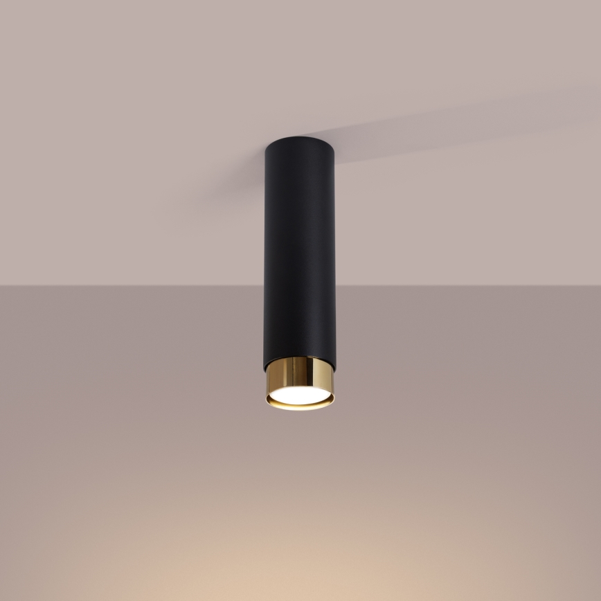 Foco NERO 1xGU10/10W/230V 22,5 cm preto/dourado