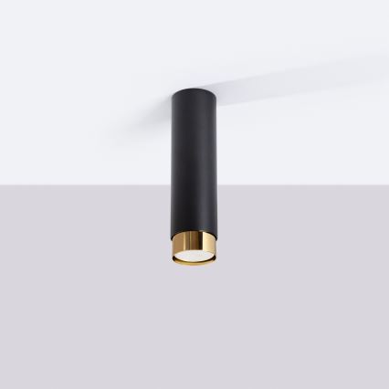 Foco NERO 1xGU10/10W/230V 22,5 cm preto/dourado
