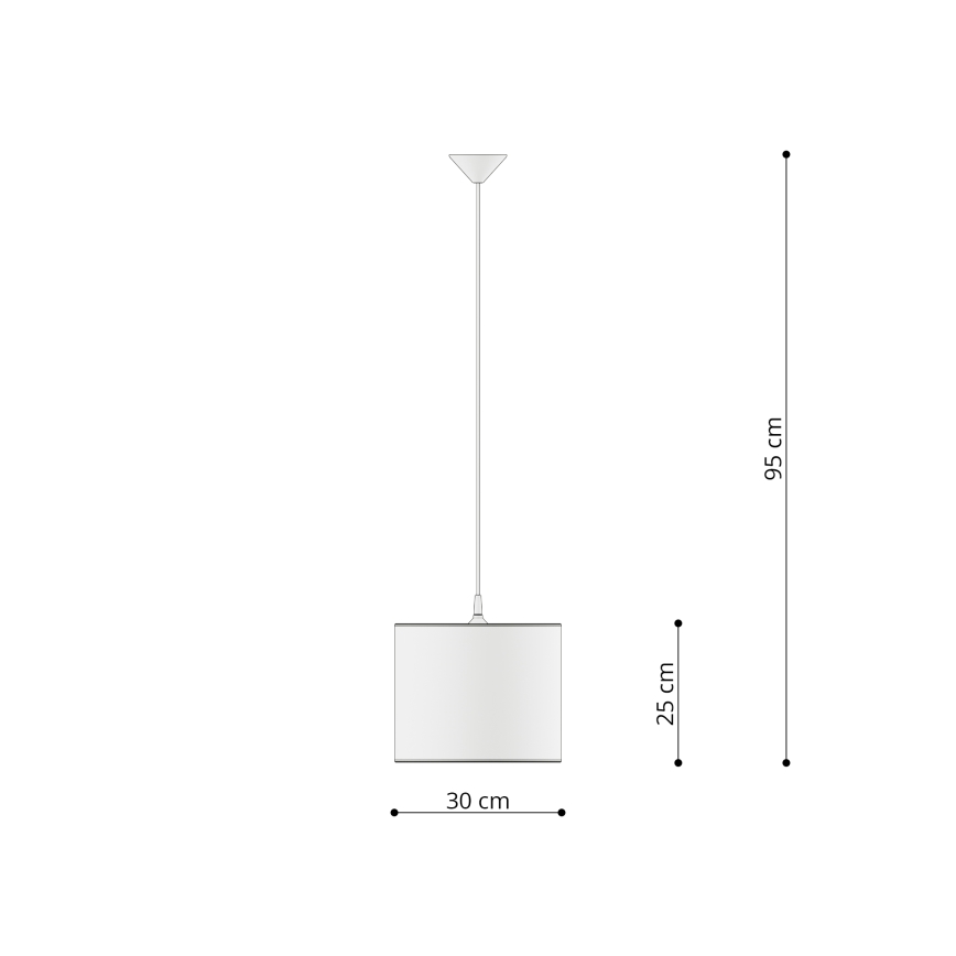 Candeeiro suspenso de criança UNICORN 1xE27/15W/230V diâmetro 30 cm unicórnio