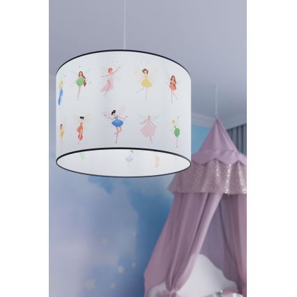 Candeeiro suspenso de criança FAIRY 1xE27/15W/230V diâmetro 40 cm fada