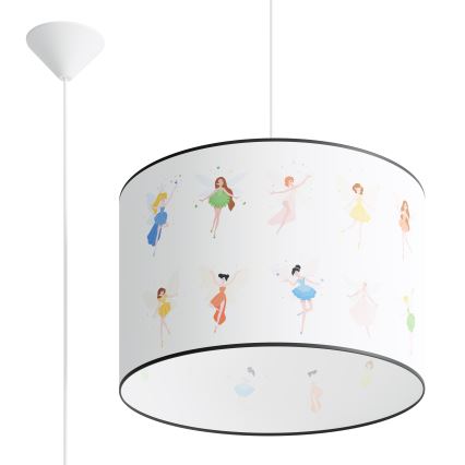 Candeeiro suspenso de criança FAIRY 1xE27/15W/230V diâmetro 40 cm fada