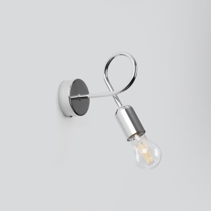 Candeeiro de parede LOOP 1xE27/15W/230V cromado brilhante