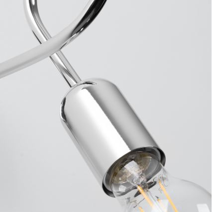 Candeeiro de parede LOOP 1xE27/15W/230V cromado brilhante