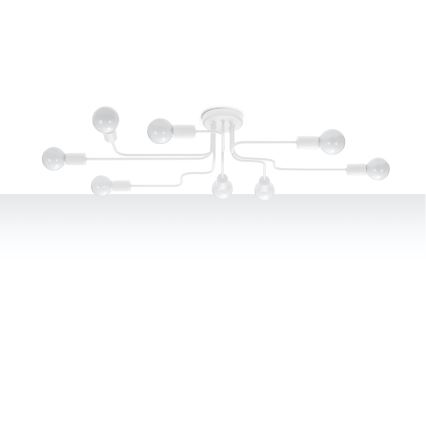 Candeeiro integrado VECTOR 8xE27/15W/230V branco