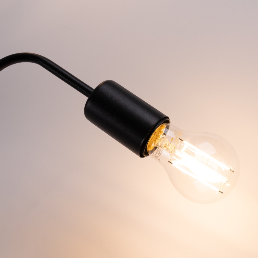 Candeeiro integrado VECTOR 4xE27/15W/230V preto