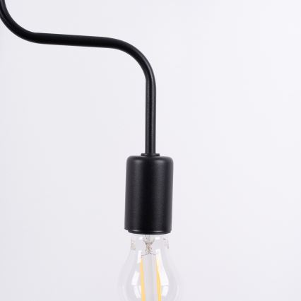 Candeeiro integrado VECTOR 4xE27/15W/230V preto
