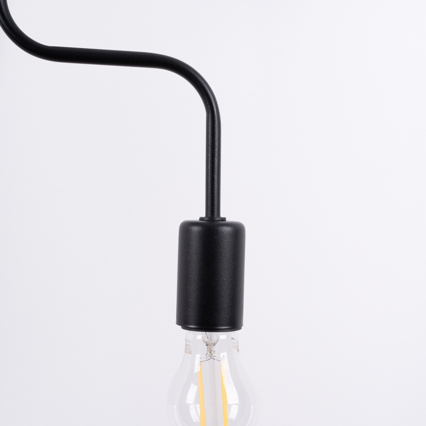 Candeeiro integrado VECTOR 4xE27/15W/230V preto