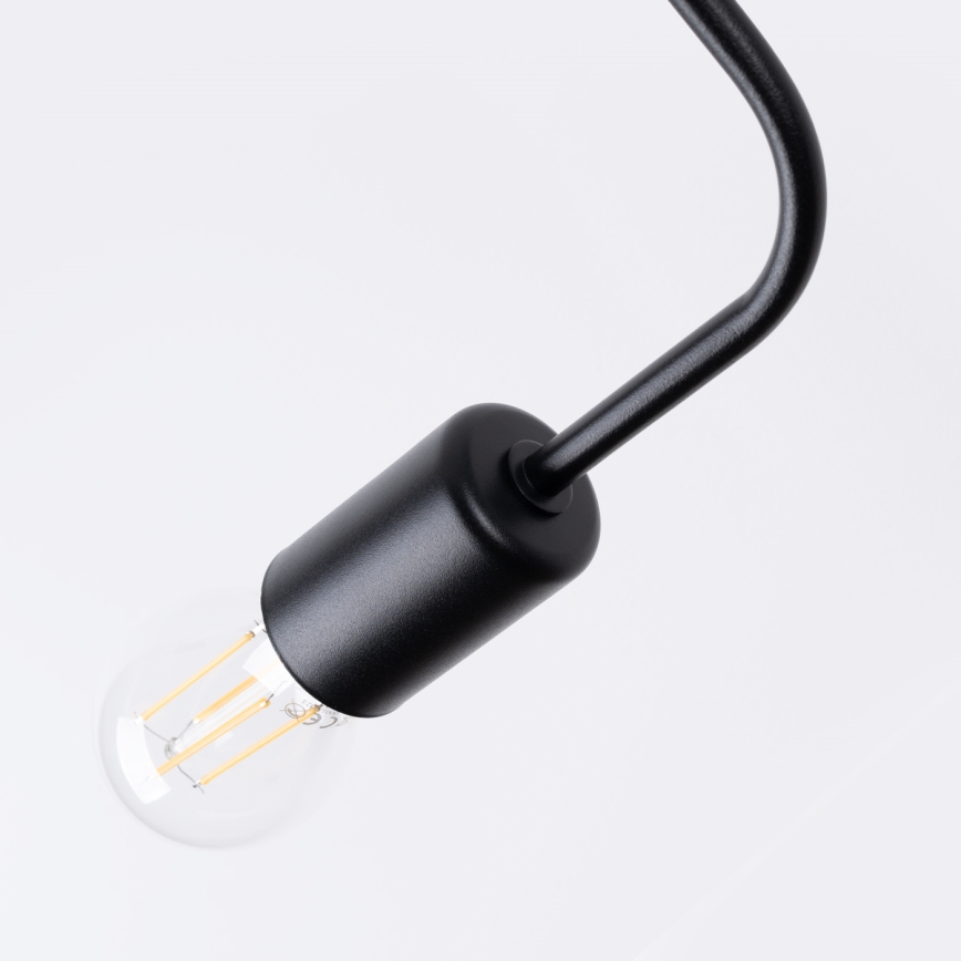 Candeeiro integrado VECTOR 6xE27/15W/230V preto