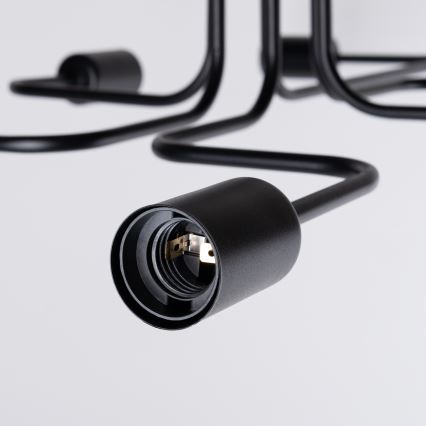 Candeeiro integrado VECTOR 6xE27/15W/230V preto