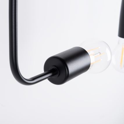 Candeeiro integrado VECTOR 8xE27/15W/230V preto