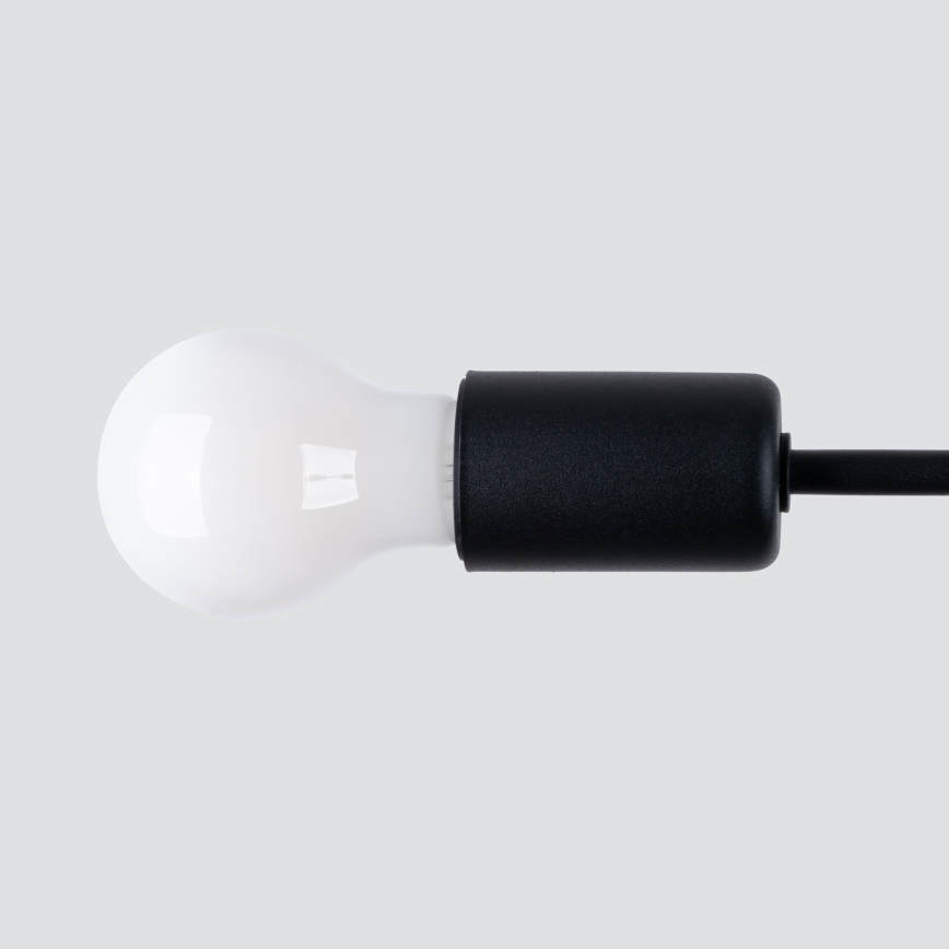 Candeeiro suspenso NORAH 3xE27/15W/230V preto