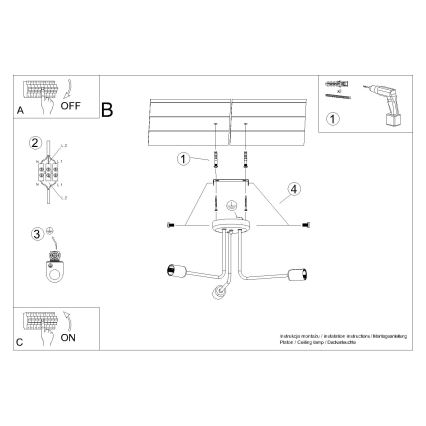Candeeiro suspenso NORAH 3xE27/15W/230V preto