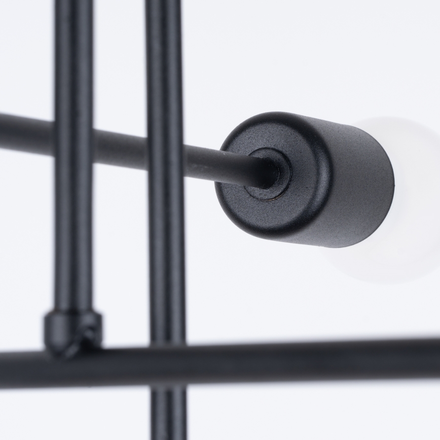 Candeeiro suspenso NORAH 6xE27/15W/230V preto