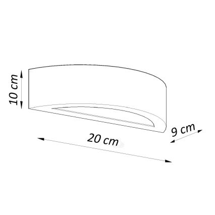 Iluminação de parede ATENA 1xE27/15W/230V 20 cm branco