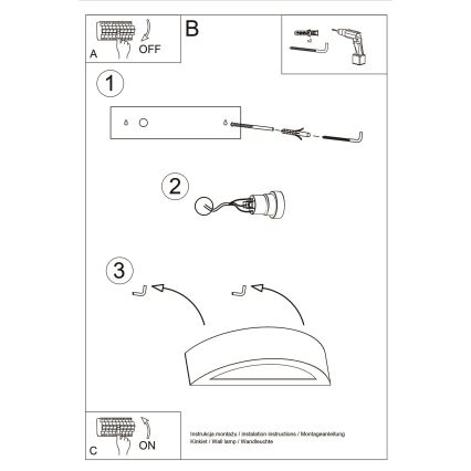 Iluminação de parede ATENA 1xE27/15W/230V 20 cm branco