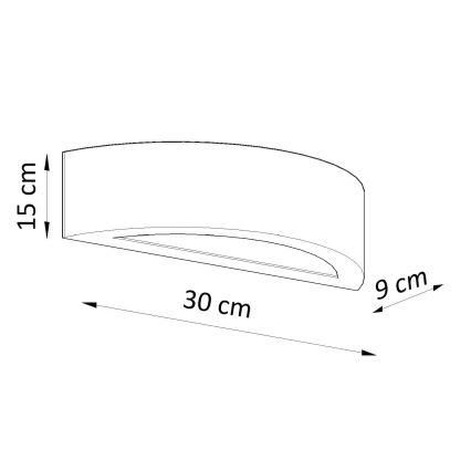 Iluminação de parede ATENA 1xE27/15W/230V 30 cm branco