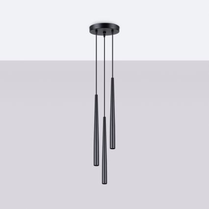 Candeeiro suspenso BLISS 3xG9/8W/230V preto