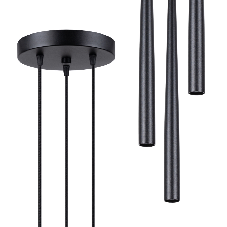 Candeeiro suspenso BLISS 3xG9/8W/230V preto