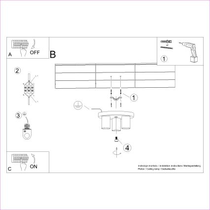 Foco LAGOS 3xGU10/10W/230V branco