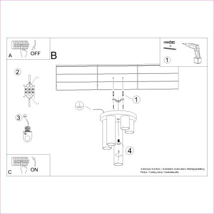 Foco LAGOS 5xGU10/10W/230V branco