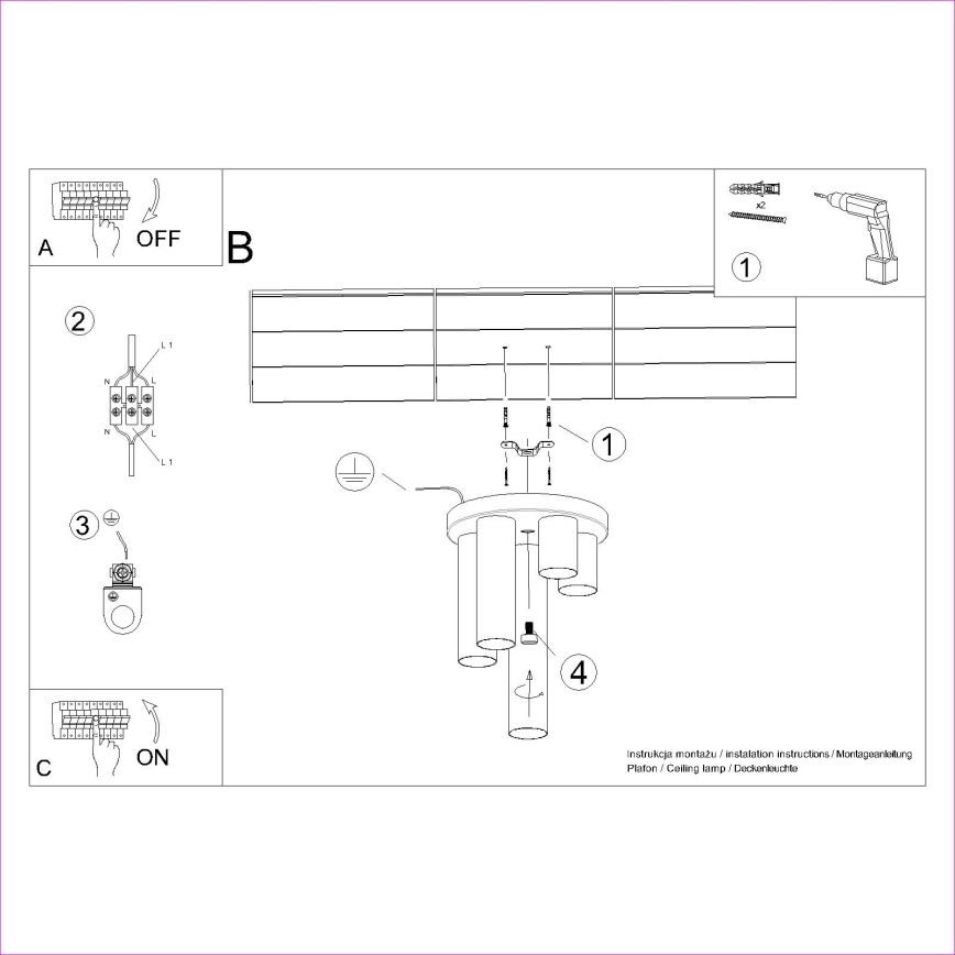 Foco LAGOS 5xGU10/10W/230V branco