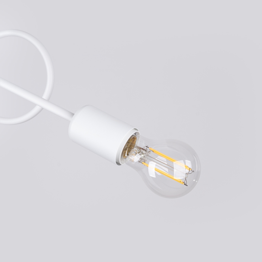 Candeeiro integrado LOOP 2xE27/15W/230V branco