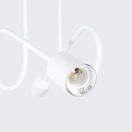 Candeeiro integrado LOOP 2xE27/15W/230V branco